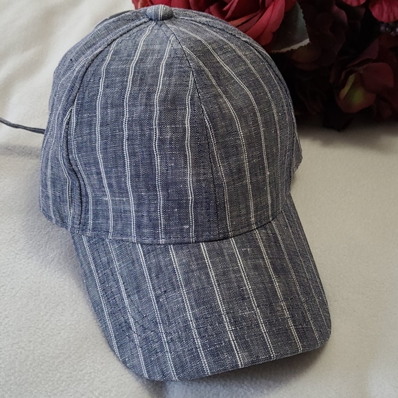 NEW Womens Fashion Ball Cap Denim Engineer Style Stripe Hardware Goodfellow & Co - Picture 4 of 9